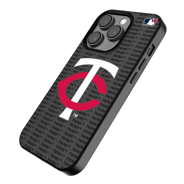 Minnesota Twins Text Backdrop iPhone MagSafe Compatible Phone Case for Apple iPhone Iso.Jpg