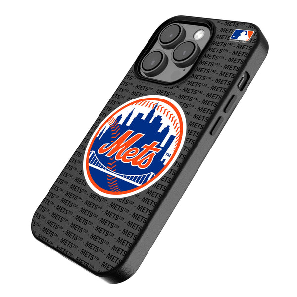 New York Mets Text Backdrop iPhone MagSafe Compatible Phone Case for Apple iPhone Iso.Jpg