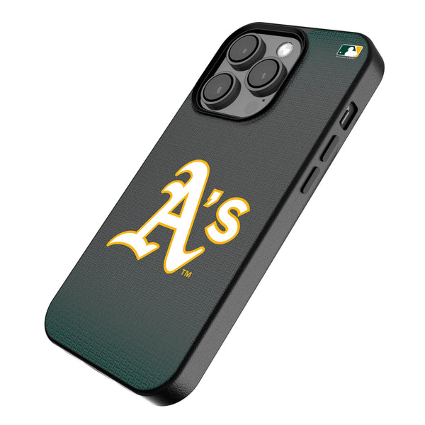 Oakland Athletics Linen iPhone MagSafe Compatible Phone Case for Apple iPhone Iso.Jpg