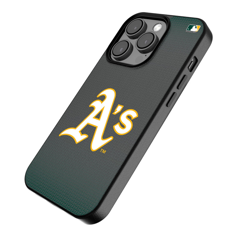Oakland Athletics Linen iPhone MagSafe Compatible Phone Case for Apple iPhone Iso.Jpg