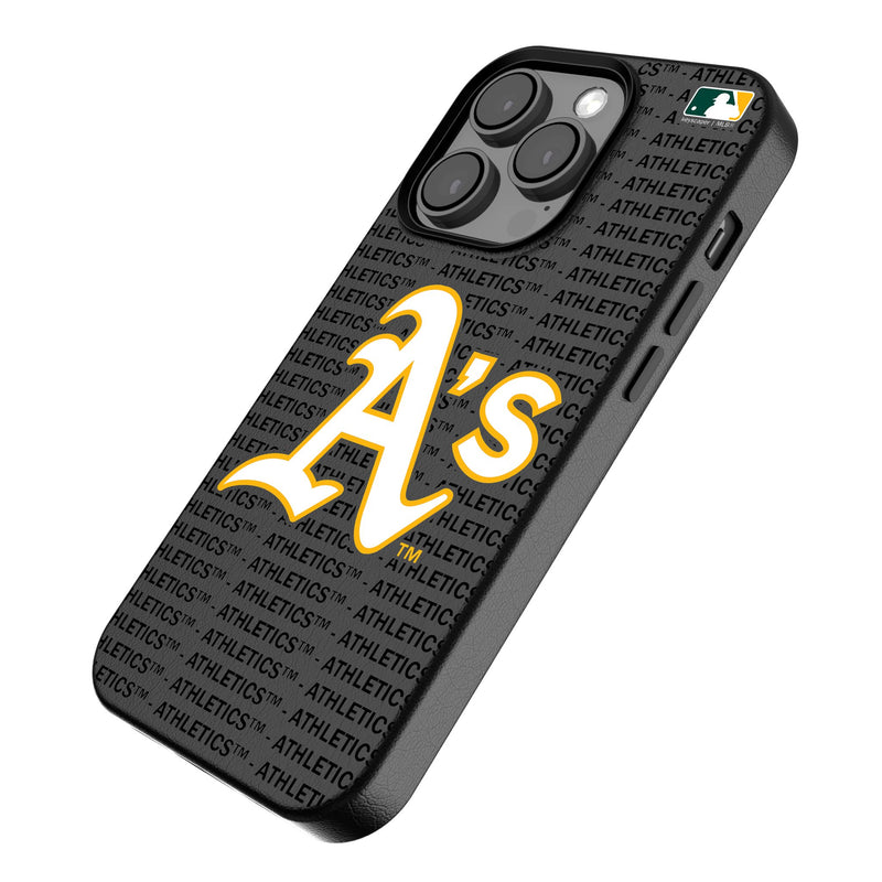 Oakland Athletics Text Backdrop iPhone MagSafe Compatible Phone Case for Apple iPhone Iso.Jpg