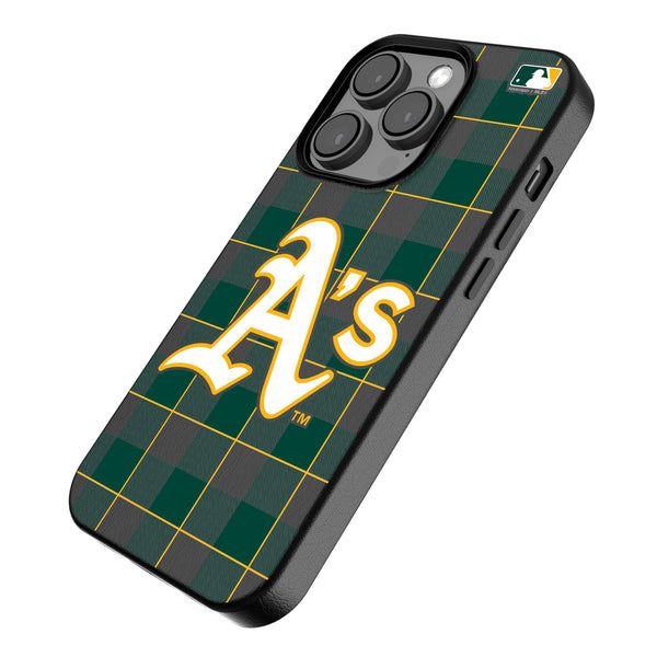 Oakland Athletics Plaid iPhone MagSafe Compatible Phone Case for Apple iPhone Iso.Jpg