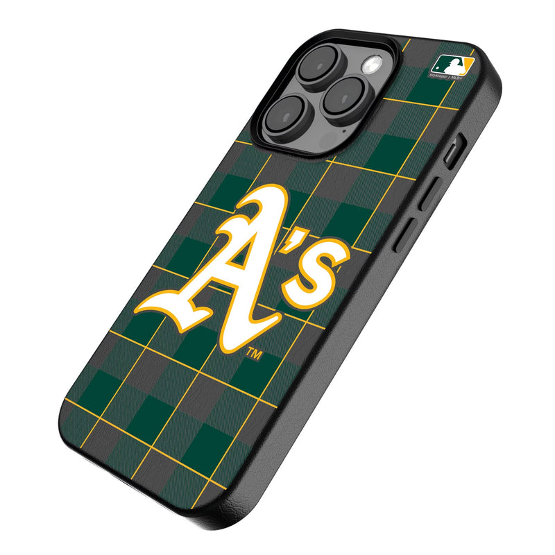 Oakland Athletics Plaid iPhone MagSafe Compatible Phone Case for Apple iPhone Iso.Jpg