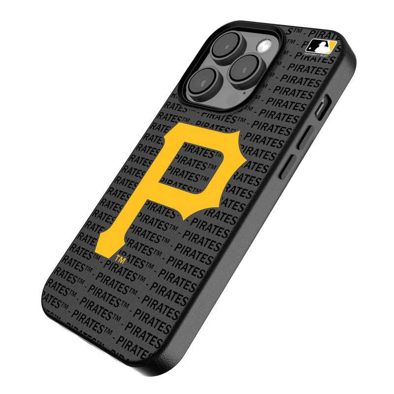 Pittsburgh Pirates Text Backdrop iPhone MagSafe Compatible Phone Case for Apple iPhone Iso.Jpg