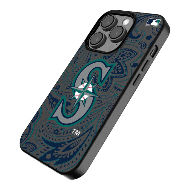 Seattle Mariners Paisley iPhone MagSafe Compatible Phone Case for Apple iPhone Iso.Jpg
