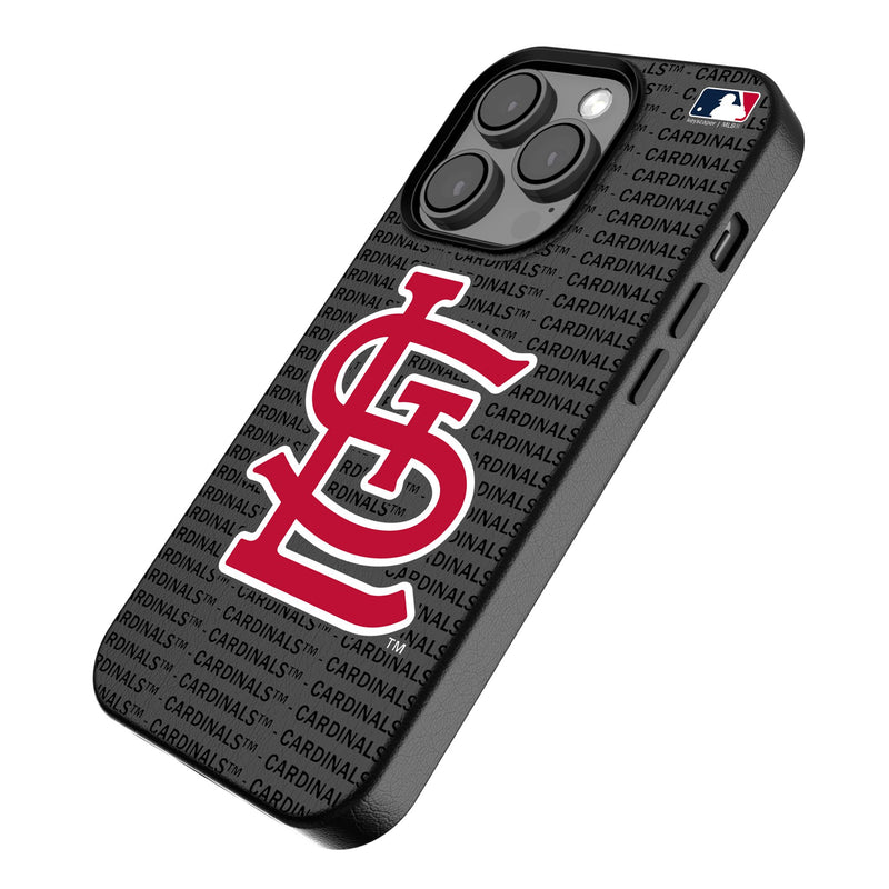 St Louis Cardinals Text Backdrop iPhone MagSafe Compatible Phone Case for Apple iPhone Iso.Jpg