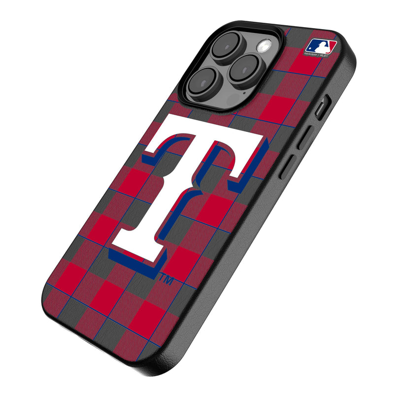Texas Rangers Plaid iPhone MagSafe Compatible Phone Case for Apple iPhone Iso.Jpg
