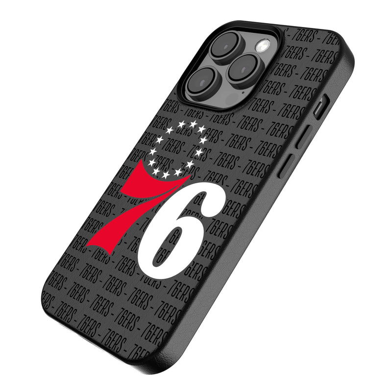 Philadelphia 76ers Text Backdrop iPhone MagSafe Compatible Phone Case for Apple iPhone Iso.Jpg