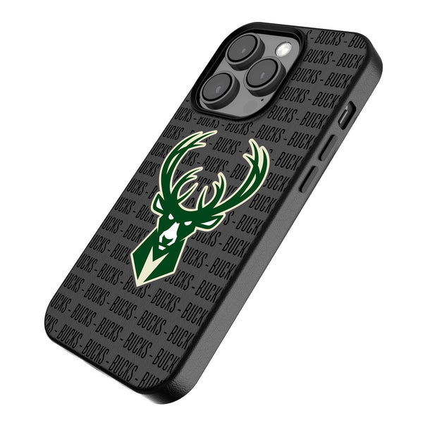 Milwaukee Bucks Text Backdrop iPhone MagSafe Compatible Phone Case for Apple iPhone Iso.Jpg