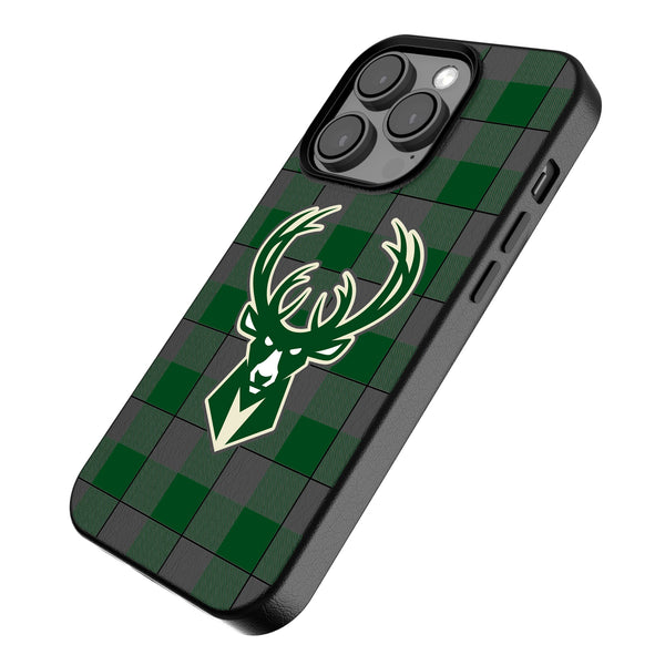 Milwaukee Bucks Plaid iPhone MagSafe Compatible Phone Case Iso.Jpg