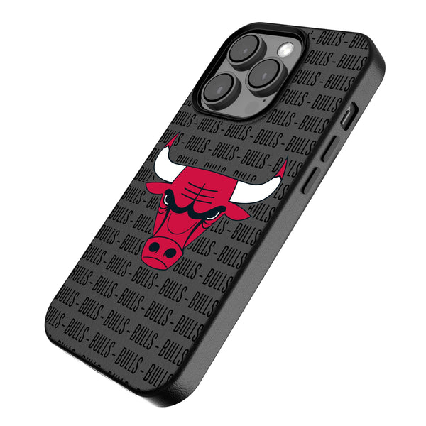 Chicago Bulls Text Backdrop iPhone MagSafe Compatible Phone Case for Apple iPhone Iso.Jpg