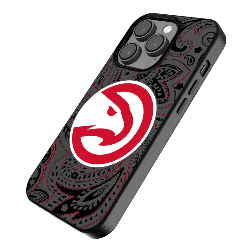 Atlanta Hawks Paisley iPhone MagSafe Compatible Phone Case for Apple iPhone Iso.Jpg
