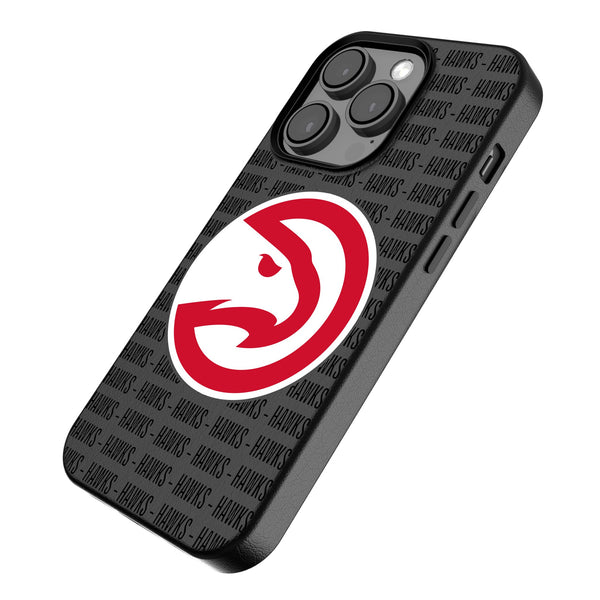 Atlanta Hawks Text Backdrop iPhone MagSafe Compatible Phone Case for Apple iPhone Iso.Jpg