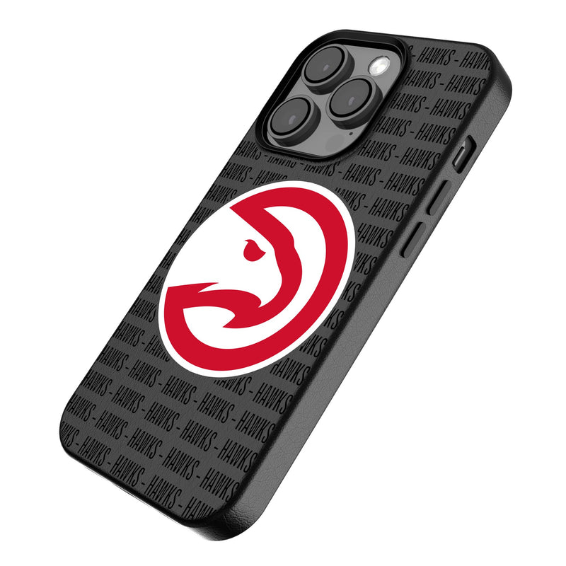 Atlanta Hawks Text Backdrop iPhone MagSafe Compatible Phone Case for Apple iPhone Iso.Jpg