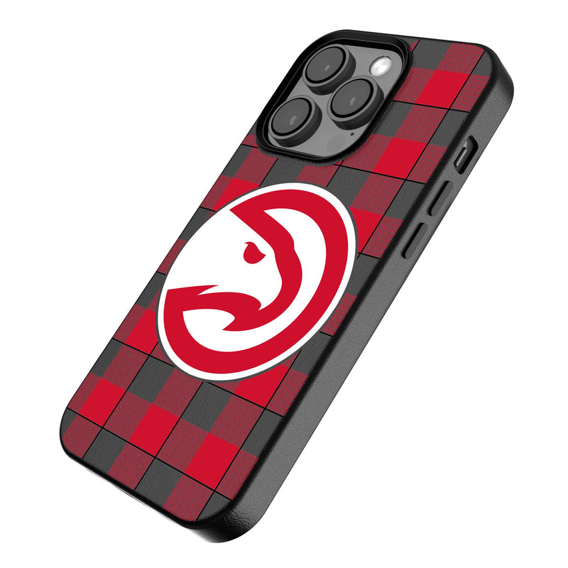 Atlanta Hawks Plaid iPhone MagSafe Compatible Phone Case Iso.Jpg