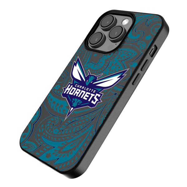 Charlotte Hornets Paisley iPhone MagSafe Compatible Phone Case Iso.Jpg