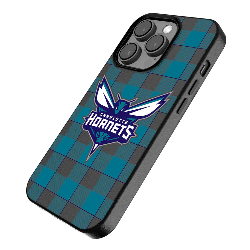 Charlotte Hornets Plaid iPhone MagSafe Compatible Phone Case Iso.Jpg