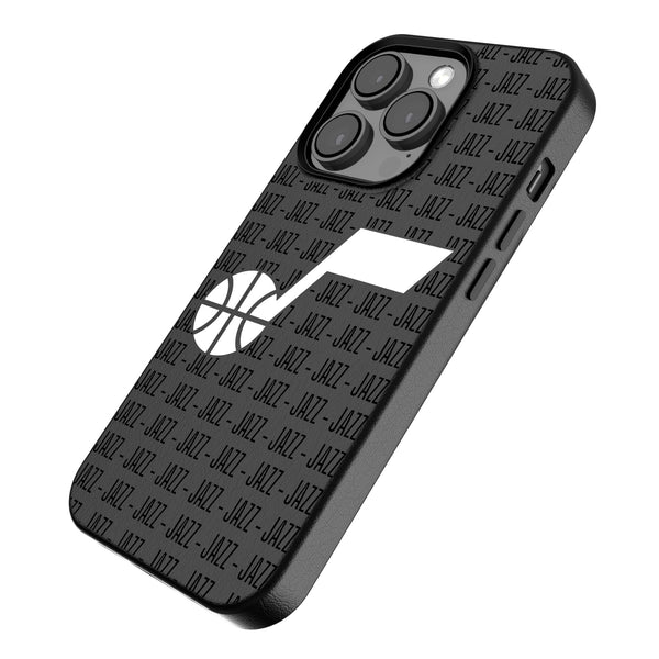 Utah Jazz Text Backdrop iPhone MagSafe Compatible Phone Case for Apple iPhone Iso.Jpg