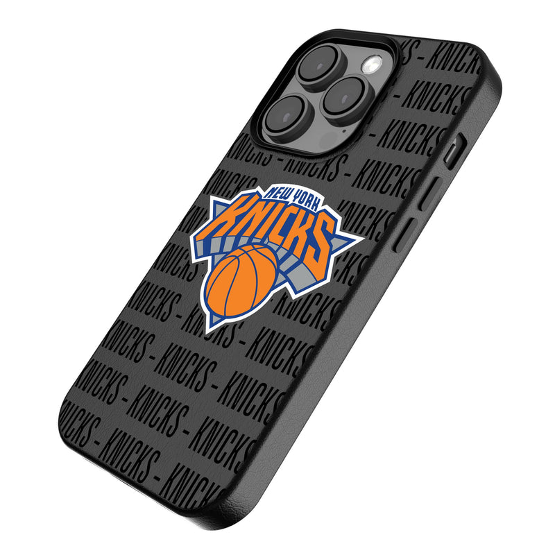 New York Knicks Text Backdrop iPhone MagSafe Compatible Phone Case for Apple iPhone Iso.Jpg