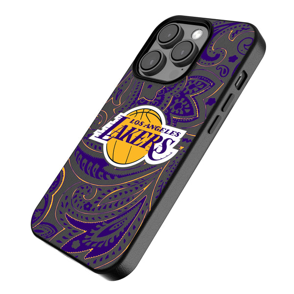 Los Angeles Lakers Paisley iPhone MagSafe Compatible Phone Case Iso.Jpg