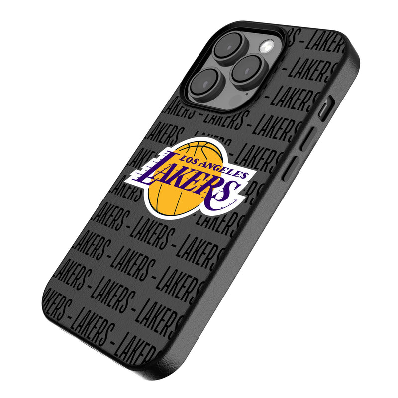 Los Angeles Lakers Text Backdrop iPhone MagSafe Compatible Phone Case for Apple iPhone Iso.Jpg