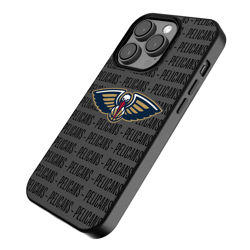 New Orleans Pelicans Text Backdrop iPhone MagSafe Compatible Phone Case for Apple iPhone Iso.Jpg