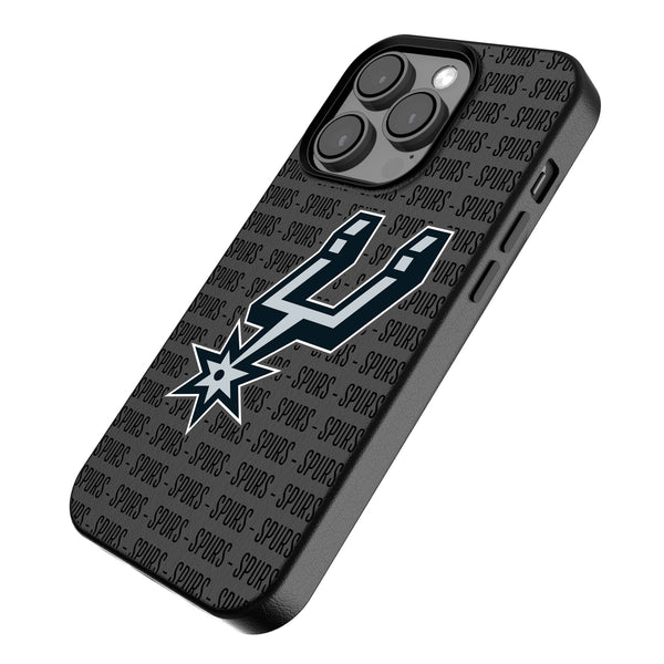 San Antonio Spurs Text Backdrop iPhone MagSafe Compatible Phone Case for Apple iPhone Iso.Jpg