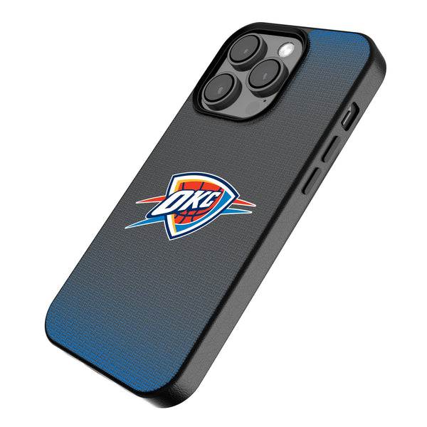 Oklahoma City Thunder Linen iPhone MagSafe Compatible Phone Case for Apple iPhone Iso.Jpg