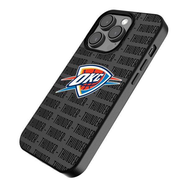 Oklahoma City Thunder Text Backdrop iPhone MagSafe Compatible Phone Case for Apple iPhone Iso.Jpg