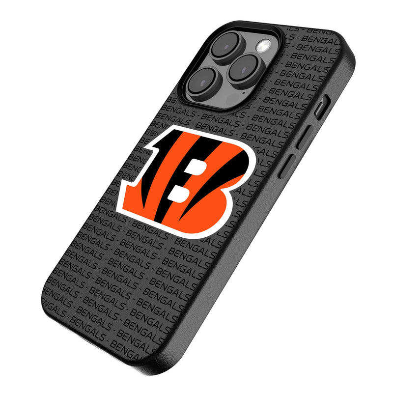 Cincinnati Bengals Text Backdrop iPhone MagSafe Compatible Phone Case for Apple iPhone Iso.Jpg