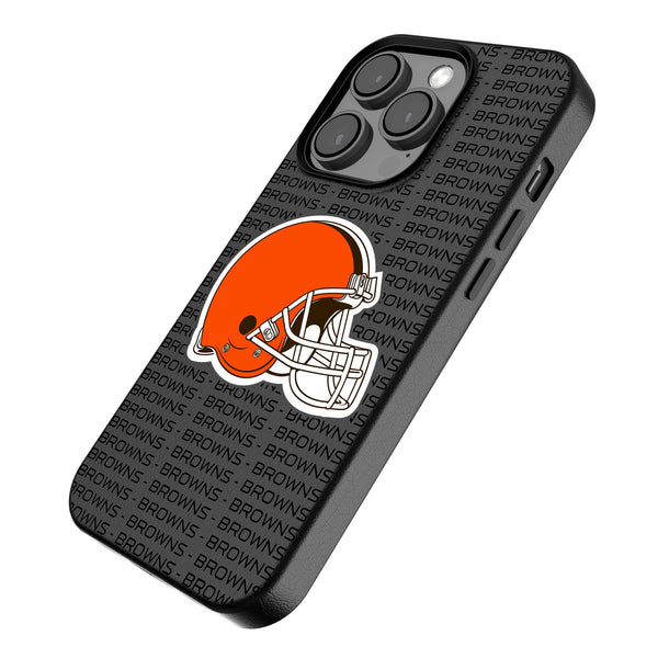 Cleveland Browns Text Backdrop iPhone MagSafe Compatible Phone Case for Apple iPhone Iso.Jpg