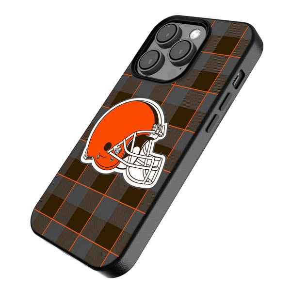 Cleveland Browns Plaid iPhone MagSafe Compatible Phone Case for Apple iPhone Iso.Jpg