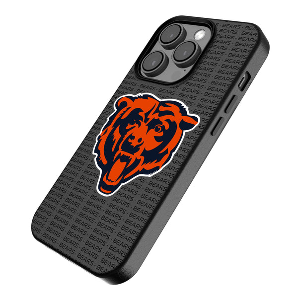 Chicago Bears Text Backdrop iPhone MagSafe Compatible Phone Case Iso.Jpg