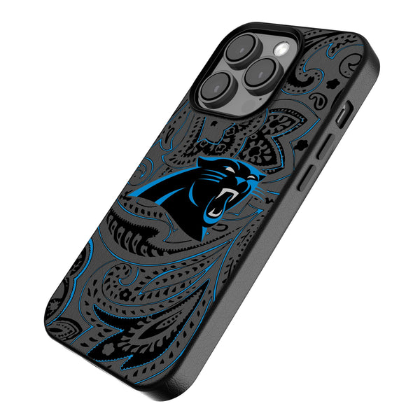 Carolina Panthers Paisley iPhone MagSafe Compatible Phone Case for Apple iPhone Iso.Jpg