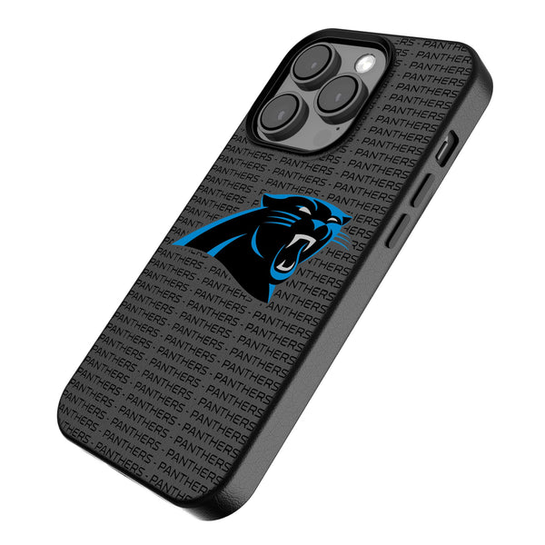 Carolina Panthers Text Backdrop iPhone MagSafe Compatible Phone Case for Apple iPhone Iso.Jpg