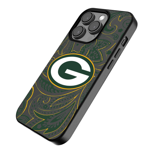 Green Bay Packers Paisley iPhone MagSafe Compatible Phone Case for Apple iPhone Iso.Jpg