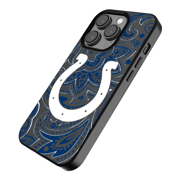 Indianapolis Colts Paisley iPhone MagSafe Compatible Phone Case for Apple iPhone Iso.Jpg