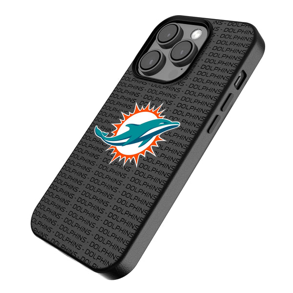 Miami Dolphins Text Backdrop iPhone MagSafe Compatible Phone Case for Apple iPhone Iso.Jpg