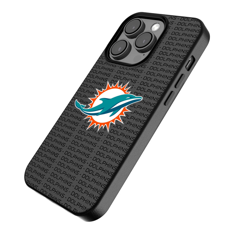 Miami Dolphins Text Backdrop iPhone MagSafe Compatible Phone Case for Apple iPhone Iso.Jpg