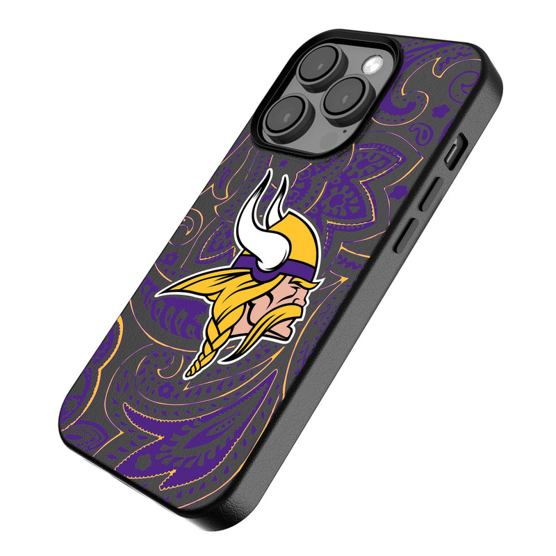 Minnesota Vikings Paisley iPhone MagSafe Compatible Phone Case for Apple iPhone Iso.Jpg