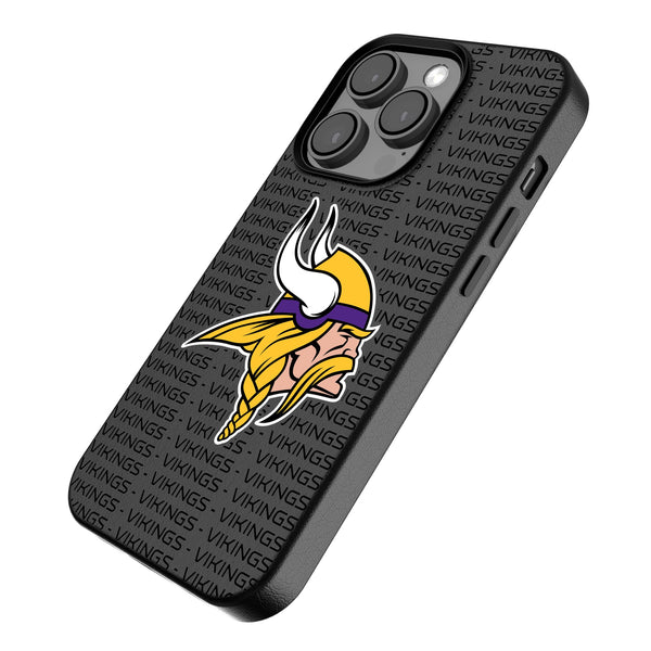 Minnesota Vikings Text Backdrop iPhone MagSafe Compatible Phone Case for Apple iPhone Iso.Jpg