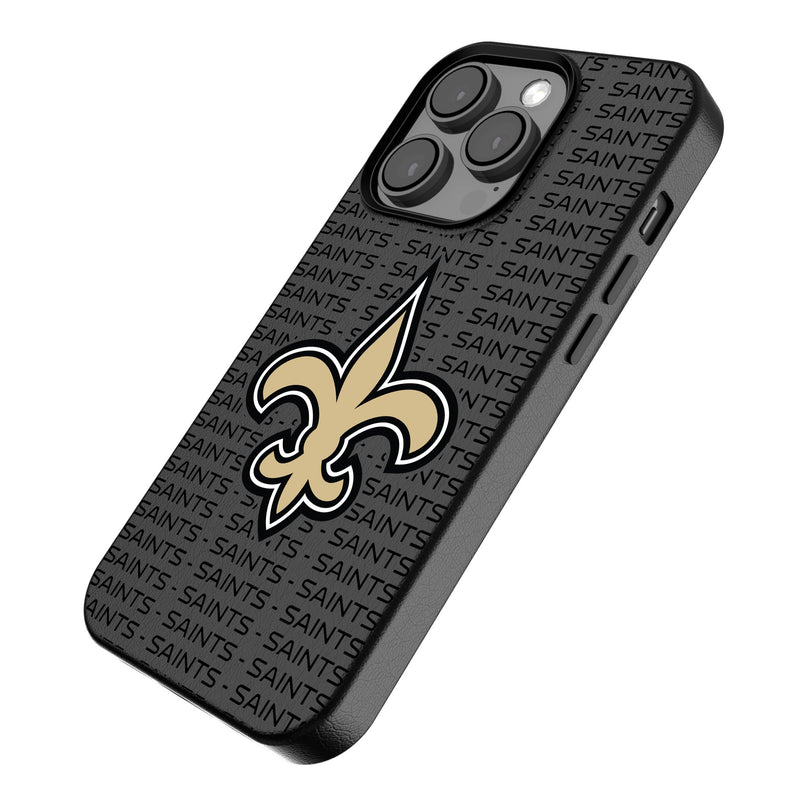 New Orleans Saints Text Backdrop iPhone MagSafe Compatible Phone Case for Apple iPhone Iso.Jpg