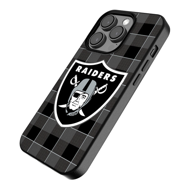 Las Vegas Raiders Plaid iPhone MagSafe Compatible Phone Case for Apple iPhone Iso.Jpg