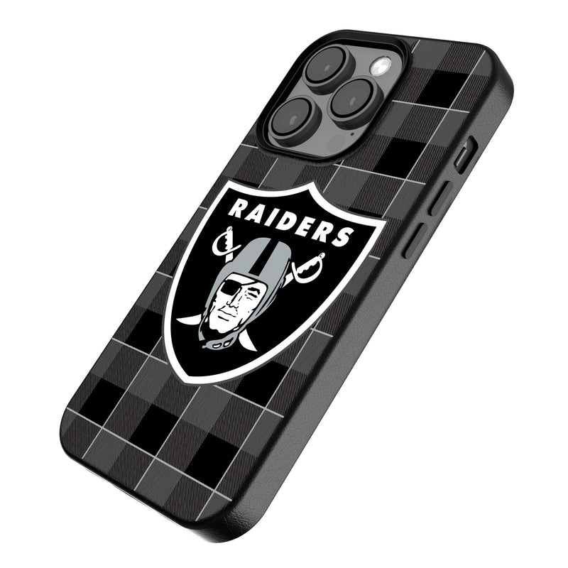 Las Vegas Raiders Plaid iPhone MagSafe Compatible Phone Case for Apple iPhone Iso.Jpg
