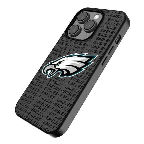 Philadelphia Eagles Text Backdrop iPhone MagSafe Compatible Phone Case for Apple iPhone Iso.Jpg