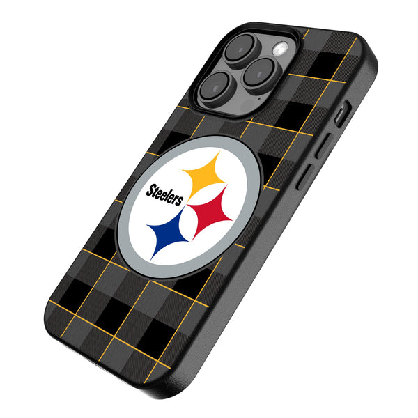Pittsburgh Steelers Plaid iPhone MagSafe Compatible Phone Case for Apple iPhone Iso.Jpg