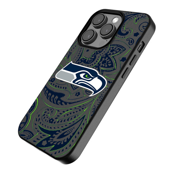 Seattle Seahawks Paisley iPhone MagSafe Compatible Phone Case for Apple iPhone Iso.Jpg