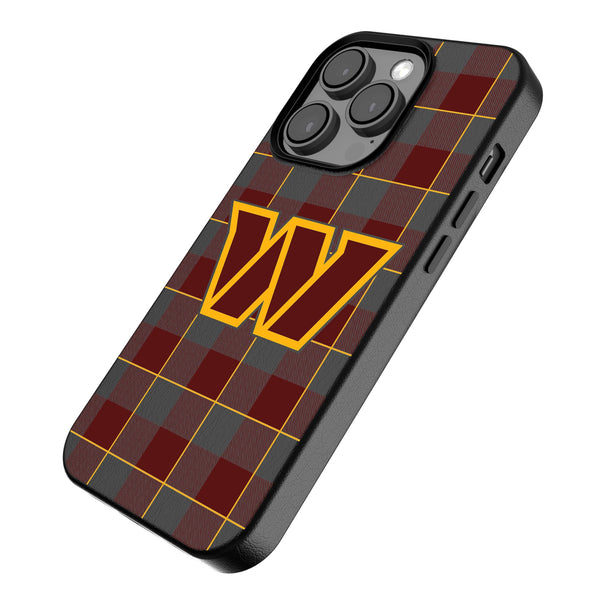 Washington Commanders Plaid iPhone MagSafe Compatible Phone Case for Apple iPhone Iso.Jpg