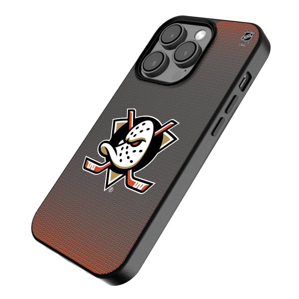 Anaheim Ducks Linen iPhone MagSafe Compatible Phone Case for Apple iPhone Iso.Jpg