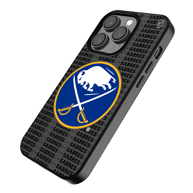 Buffalo Sabres Text Backdrop iPhone MagSafe Compatible Phone Case for Apple iPhone Iso.Jpg